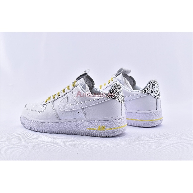 Nike Air Force 1 07 Lux White Reflective 898889-104 White/Chrome Yellow/Black/White Mens Womens Shoes