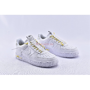 Nike Air Force 1 07 Lux White Reflective 898889-104 White/Chrome Yellow/Black/White Mens Womens Shoes