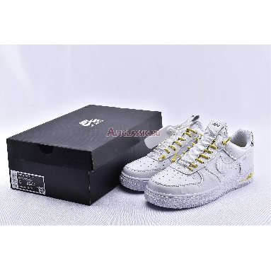 Nike Air Force 1 07 Lux White Reflective 898889-104 White/Chrome Yellow/Black/White Mens Womens Shoes