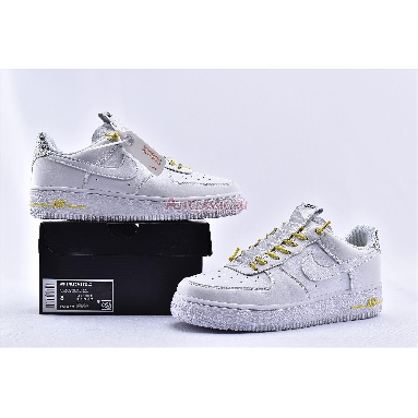 Nike Air Force 1 07 Lux White Reflective 898889-104 White/Chrome Yellow/Black/White Mens Womens Shoes