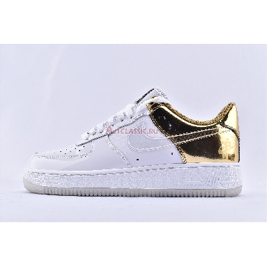 Nike Air Force 1 07 PRM Shanghai CU2991-197 White/Metal Gold/Light Gold/Clear Mens Womens Shoes