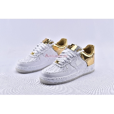 Nike Air Force 1 07 PRM Shanghai CU2991-197 White/Metal Gold/Light Gold/Clear Mens Womens Shoes