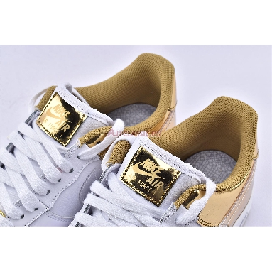 Nike Air Force 1 07 PRM Shanghai CU2991-197 White/Metal Gold/Light Gold/Clear Mens Womens Shoes