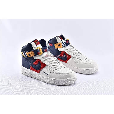 Nike Air Force 1 High Nautical Redux AR5395-100 Sail/Midnight Navy-Gym Red-Midnight Navy-University Gold Mens Womens Shoes