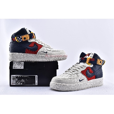 Nike Air Force 1 High Nautical Redux AR5395-100 Sail/Midnight Navy-Gym Red-Midnight Navy-University Gold Mens Womens Shoes