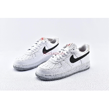 Nike Air Force 1 Low 07 RS Ember Glow CK0806-100 White/Black/Light Bone/Ember Glow Mens Womens Shoes