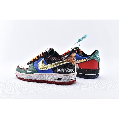 Nike Air Force 1 Low 07 What The NYC CT3610-100 White/Black/Total Orange/Racer Blue Mens Womens Shoes