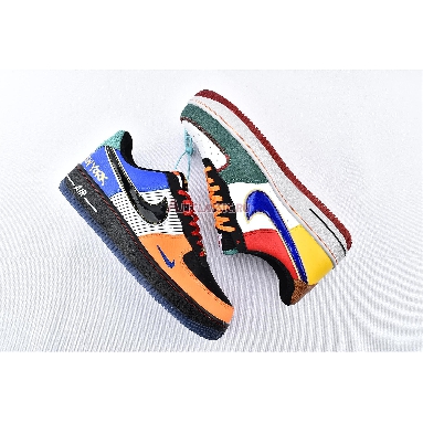 Nike Air Force 1 Low 07 What The NYC CT3610-100 White/Black/Total Orange/Racer Blue Mens Womens Shoes