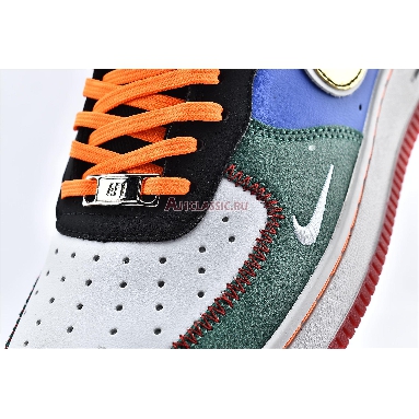 Nike Air Force 1 Low 07 What The NYC CT3610-100 White/Black/Total Orange/Racer Blue Mens Womens Shoes