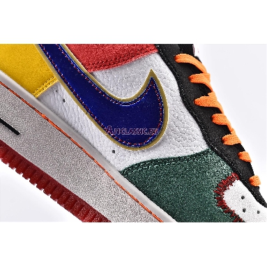 Nike Air Force 1 Low 07 What The NYC CT3610-100 White/Black/Total Orange/Racer Blue Mens Womens Shoes