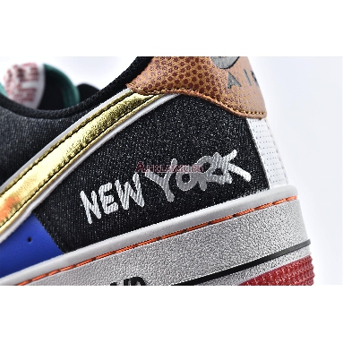 Nike Air Force 1 Low 07 What The NYC CT3610-100 White/Black/Total Orange/Racer Blue Mens Womens Shoes