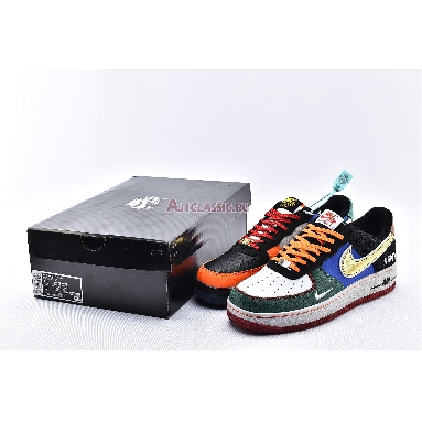 Nike Air Force 1 Low 07 What The NYC CT3610-100 White/Black/Total Orange/Racer Blue Mens Womens Shoes