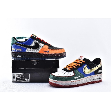 Nike Air Force 1 Low 07 What The NYC CT3610-100 White/Black/Total Orange/Racer Blue Mens Womens Shoes