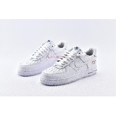 NBA x Air Force 1 Low Paris Game 2020 CW2367-100 White/University Red/Rush Blue/White Sneakers