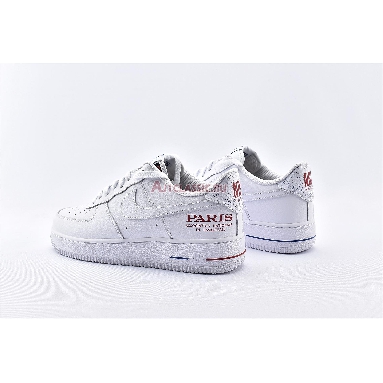 NBA x Air Force 1 Low Paris Game 2020 CW2367-100 White/University Red/Rush Blue/White Sneakers