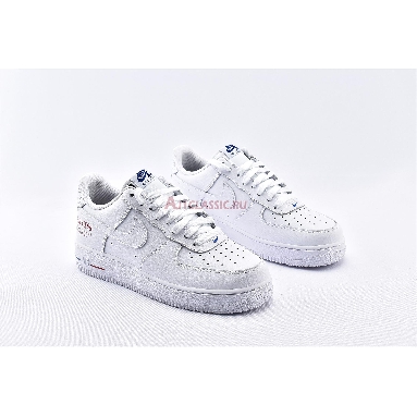 NBA x Air Force 1 Low Paris Game 2020 CW2367-100 White/University Red/Rush Blue/White Sneakers