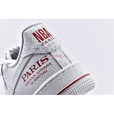 NBA x Air Force 1 Low Paris Game 2020 CW2367-100 White/University Red/Rush Blue/White Sneakers