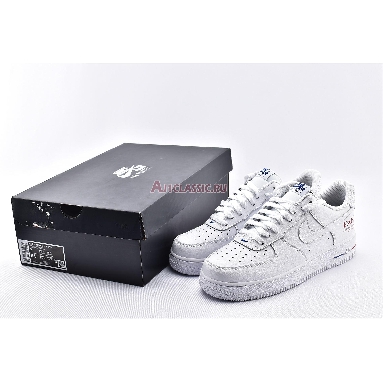 NBA x Air Force 1 Low Paris Game 2020 CW2367-100 White/University Red/Rush Blue/White Sneakers