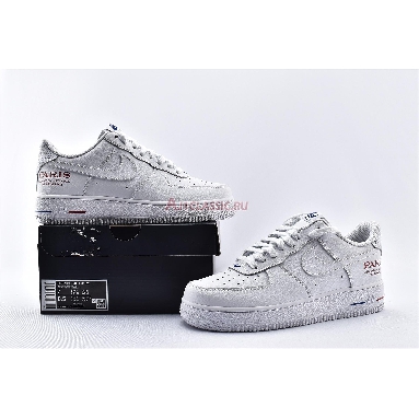 NBA x Air Force 1 Low Paris Game 2020 CW2367-100 White/University Red/Rush Blue/White Sneakers