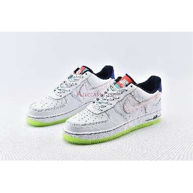 Nike Air Force 1 Low BG Outside the Lines CV2421-100 White/White/Racer Blue/Aurora Green Mens Womens Shoes