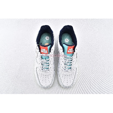 Nike Air Force 1 Low BG Outside the Lines CV2421-100 White/White/Racer Blue/Aurora Green Mens Womens Shoes