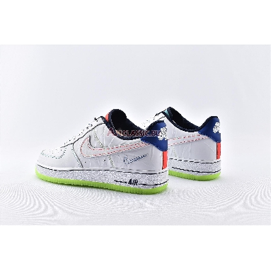 Nike Air Force 1 Low BG Outside the Lines CV2421-100 White/White/Racer Blue/Aurora Green Mens Womens Shoes