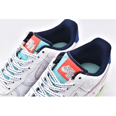 Nike Air Force 1 Low BG Outside the Lines CV2421-100 White/White/Racer Blue/Aurora Green Mens Womens Shoes