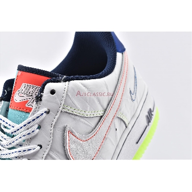 Nike Air Force 1 Low BG Outside the Lines CV2421-100 White/White/Racer Blue/Aurora Green Mens Womens Shoes