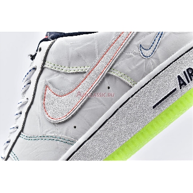 Nike Air Force 1 Low BG Outside the Lines CV2421-100 White/White/Racer Blue/Aurora Green Mens Womens Shoes