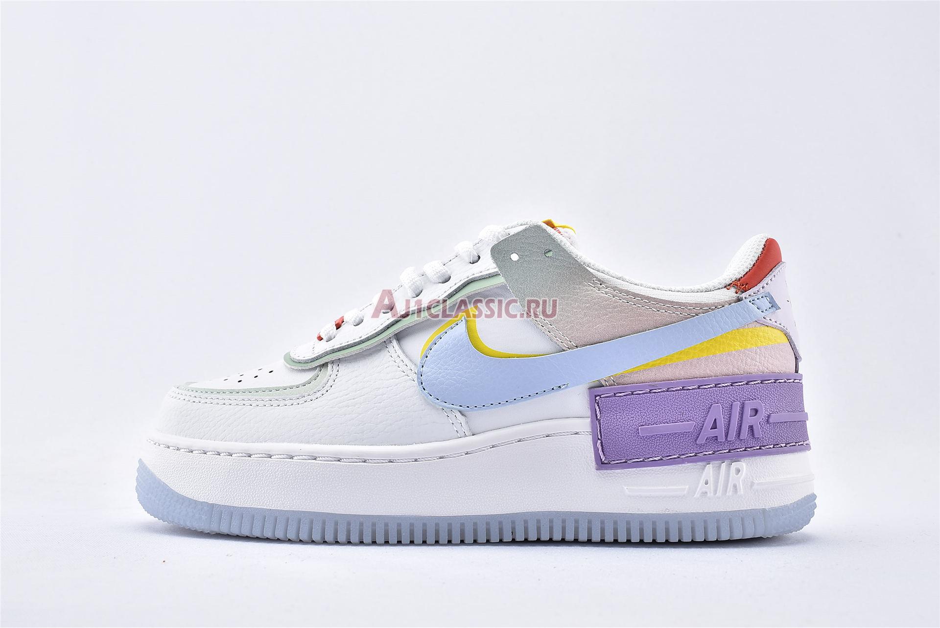 New Nike Wmns Air Force 1 Shadow "White Hydrogen Blue" CW2630-141 Shoes