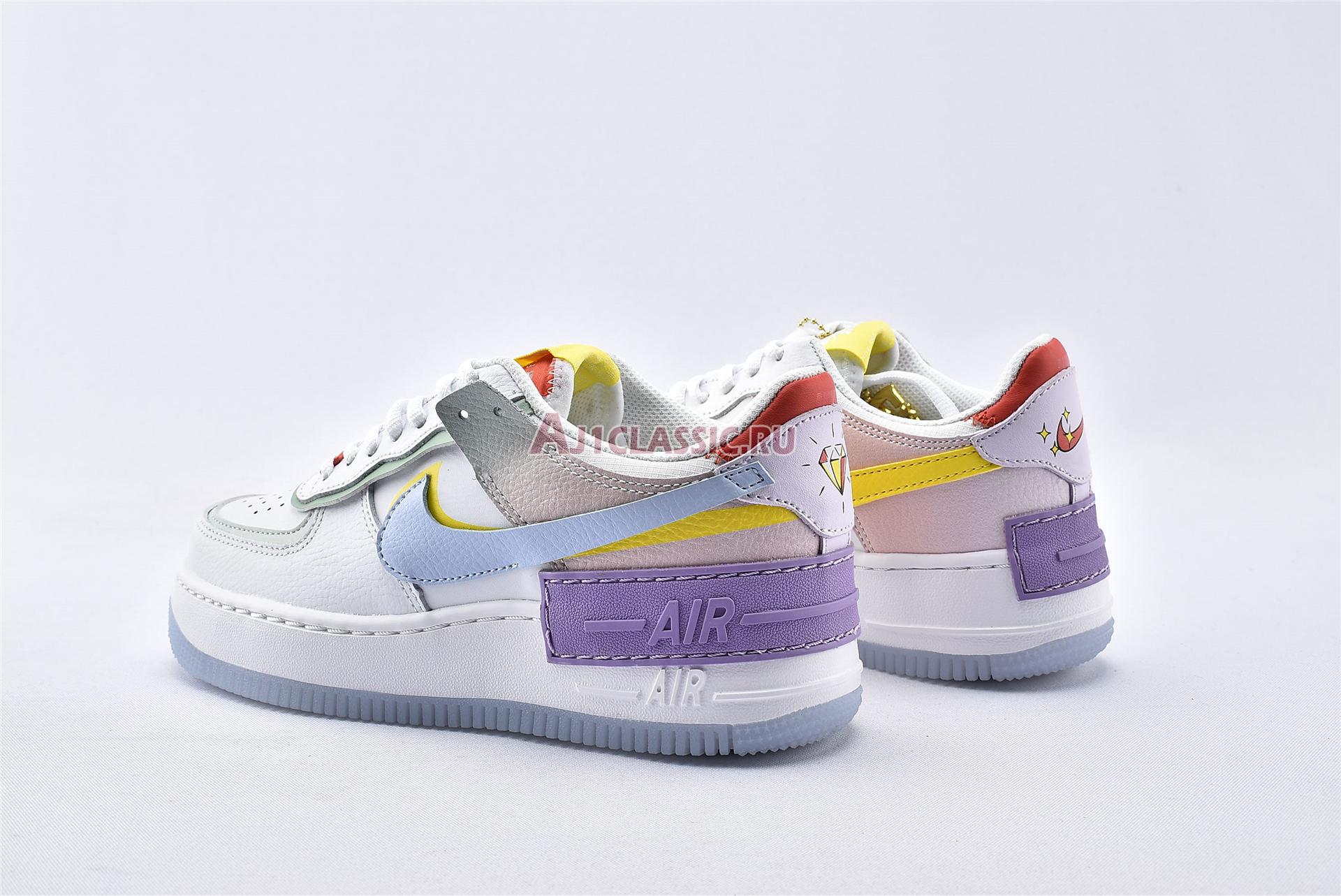 New Nike Wmns Air Force 1 Shadow "White Hydrogen Blue" CW2630-141 Shoes