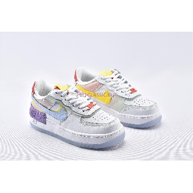 Nike Wmns Air Force 1 Shadow White Hydrogen Blue CW2630-141 White/Hydrogen Blue/Purple/White Mens Womens Shoes