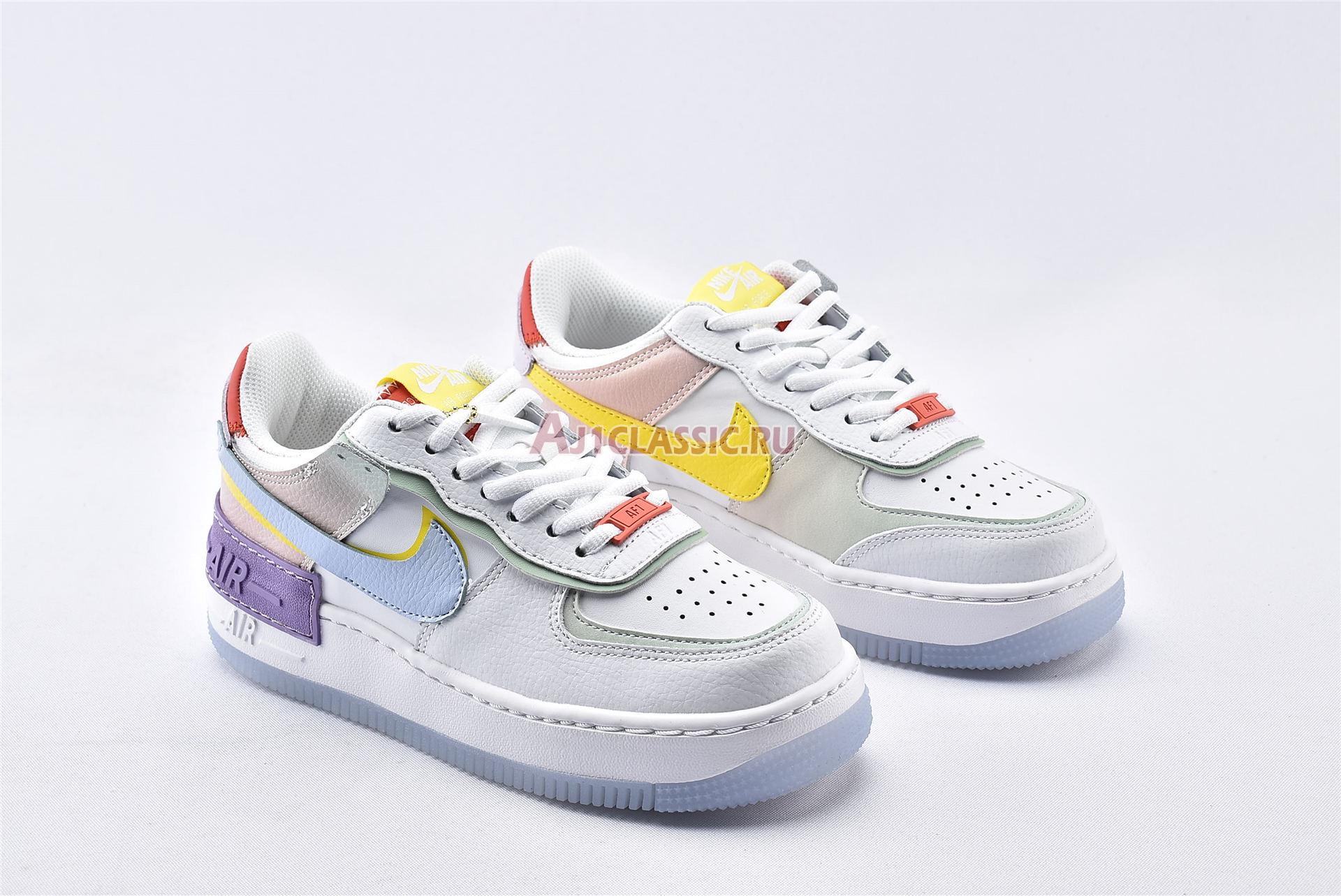 New Nike Wmns Air Force 1 Shadow "White Hydrogen Blue" CW2630-141 Shoes