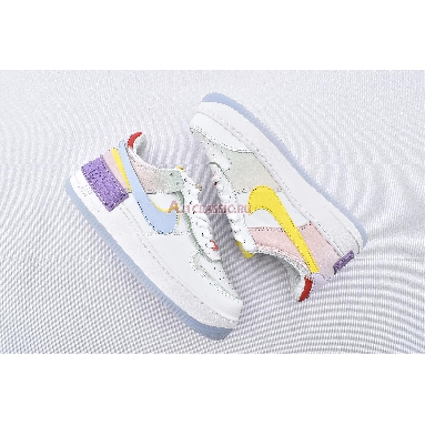 Nike Wmns Air Force 1 Shadow White Hydrogen Blue CW2630-141 White/Hydrogen Blue/Purple/White Mens Womens Shoes