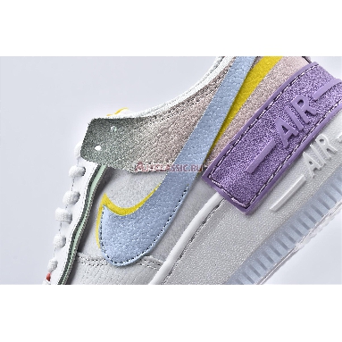 Nike Wmns Air Force 1 Shadow White Hydrogen Blue CW2630-141 White/Hydrogen Blue/Purple/White Mens Womens Shoes