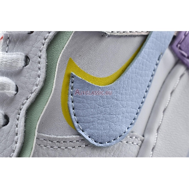 Nike Wmns Air Force 1 Shadow White Hydrogen Blue CW2630-141 White/Hydrogen Blue/Purple/White Mens Womens Shoes