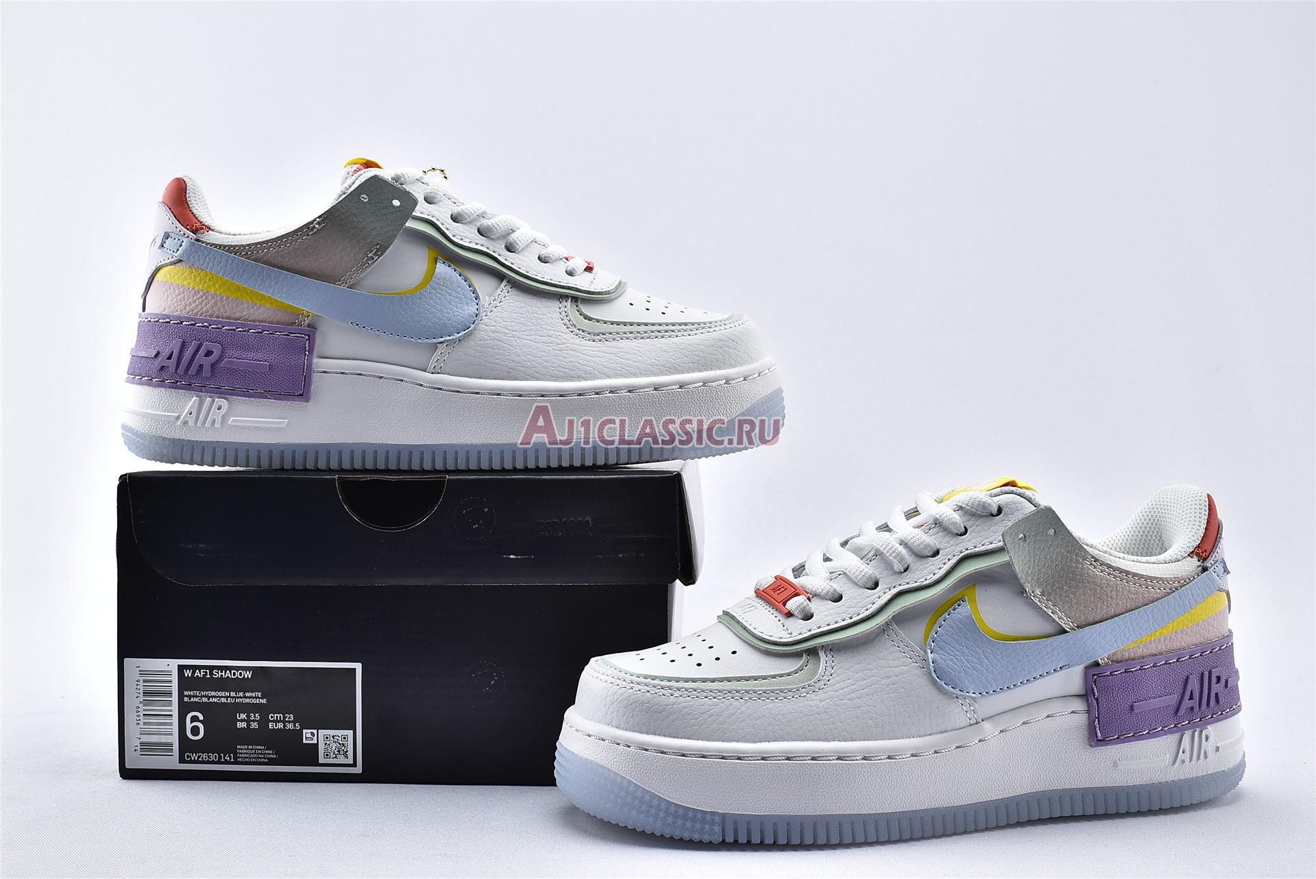 New Nike Wmns Air Force 1 Shadow "White Hydrogen Blue" CW2630-141 Shoes