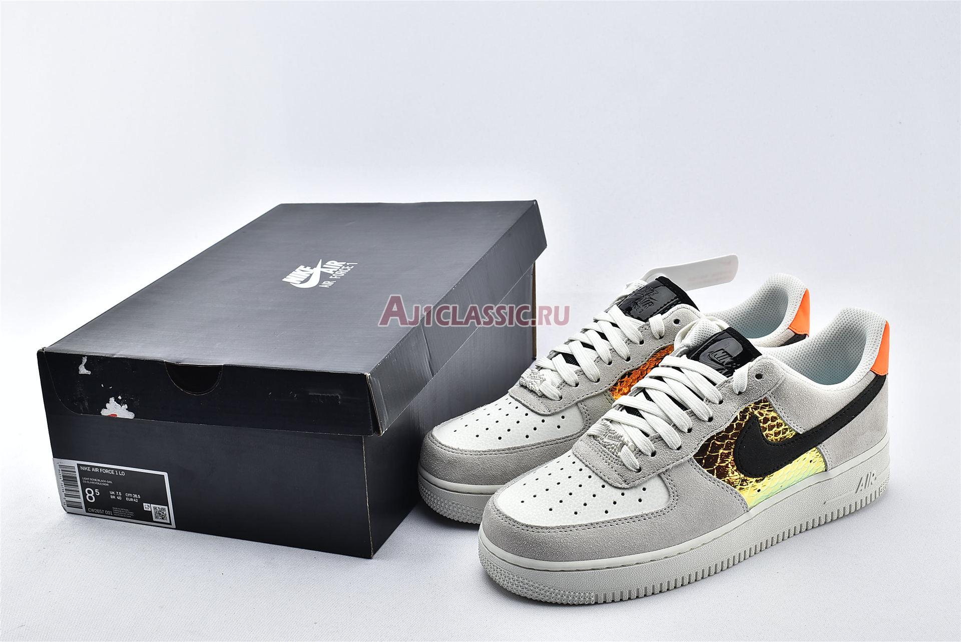 New Nike Air Force 1 Low "Iridescent Snakeskin" CW2657-001 Shoes