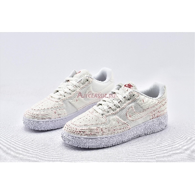 Nike Wmns Air Force 1 07 Low LX Summit White CI3445-100 Summit White/Summit White-University Red Mens Womens Shoes