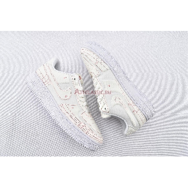 Nike Wmns Air Force 1 07 Low LX Summit White CI3445-100 Summit White/Summit White-University Red Mens Womens Shoes