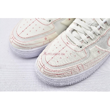 Nike Wmns Air Force 1 07 Low LX Summit White CI3445-100 Summit White/Summit White-University Red Mens Womens Shoes