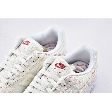 Nike Wmns Air Force 1 07 Low LX Summit White CI3445-100 Summit White/Summit White-University Red Mens Womens Shoes