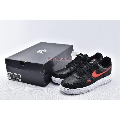 Nike Air Force 1 Low LV8 Utility Bred CW7579-001 Black/University Red-White Mens Womens Shoes