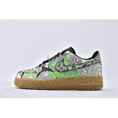 Nike Air Force 1 Low QS Chicago CT8441-002 Black/Black/Green Spark Mens Womens Shoes