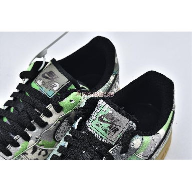 Nike Air Force 1 Low QS Chicago CT8441-002 Black/Black/Green Spark Mens Womens Shoes