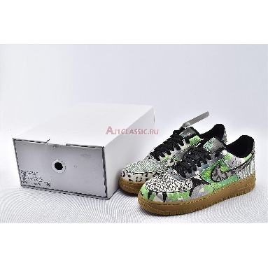 Nike Air Force 1 Low QS Chicago CT8441-002 Black/Black/Green Spark Mens Womens Shoes