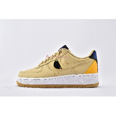 NBA x Air Force 1 07 LV8 Sesame University Gold CT2298-200 Sesame/University Gold/Deep Royal Blue/Sesame Mens Womens Shoes