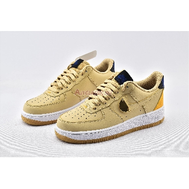 NBA x Air Force 1 07 LV8 Sesame University Gold CT2298-200 Sesame/University Gold/Deep Royal Blue/Sesame Mens Womens Shoes