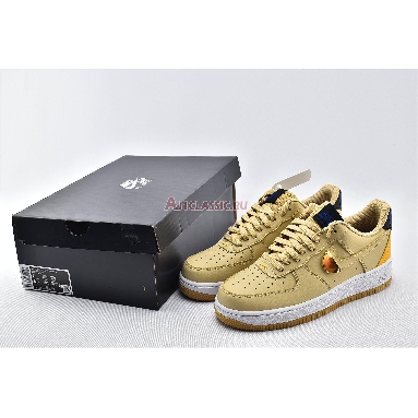 NBA x Air Force 1 07 LV8 Sesame University Gold CT2298-200 Sesame/University Gold/Deep Royal Blue/Sesame Mens Womens Shoes