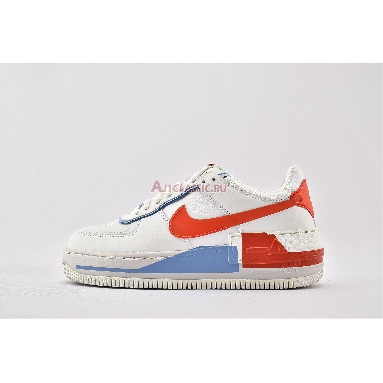 Nike Wmns Air Force 1 Shadow SE Team Orange Blue CQ9503-100 Summit White/Summit White/Team Orange Mens Womens Shoes